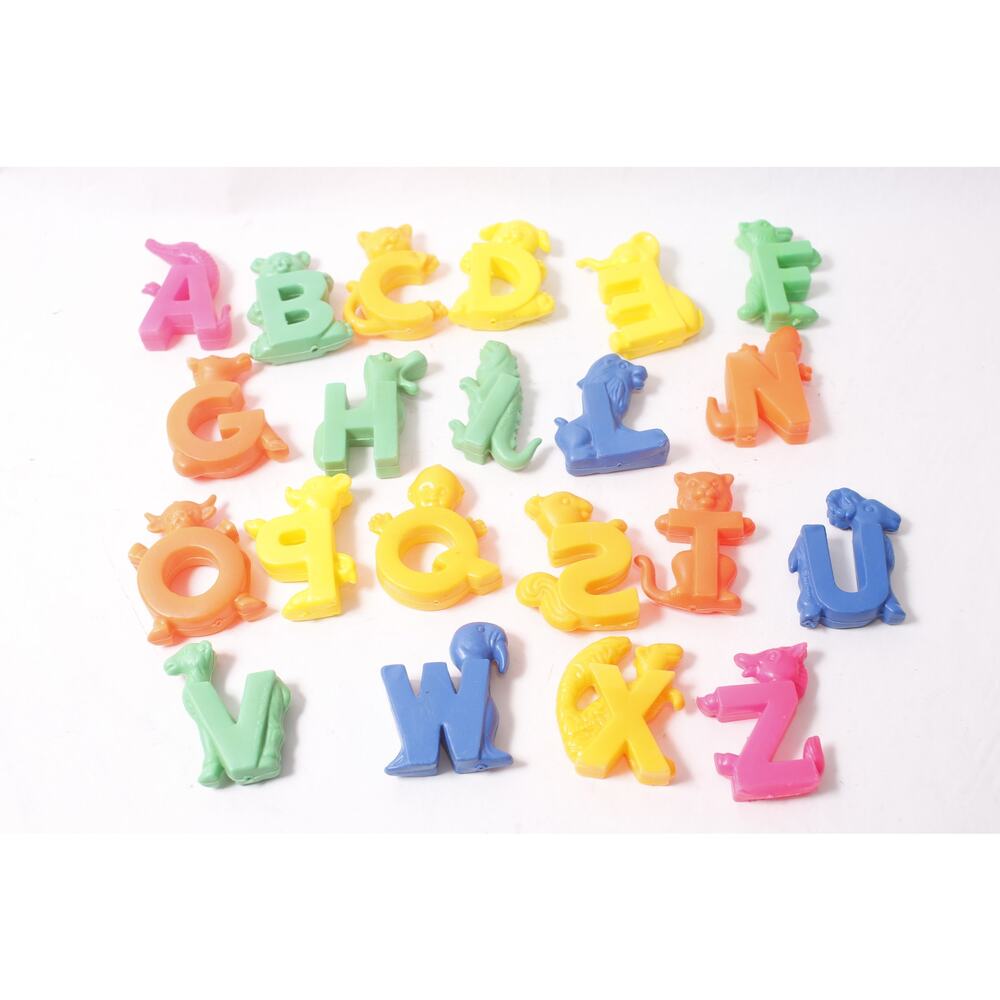 Vintage 1960s Plastic Blow Mold Animal Alphabet Toy Letters Incomplete